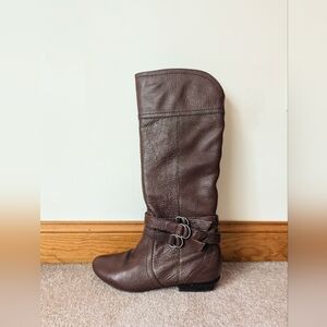Dolce Vita Ted Brown Leather Knee High Boots Sz 8.5M
